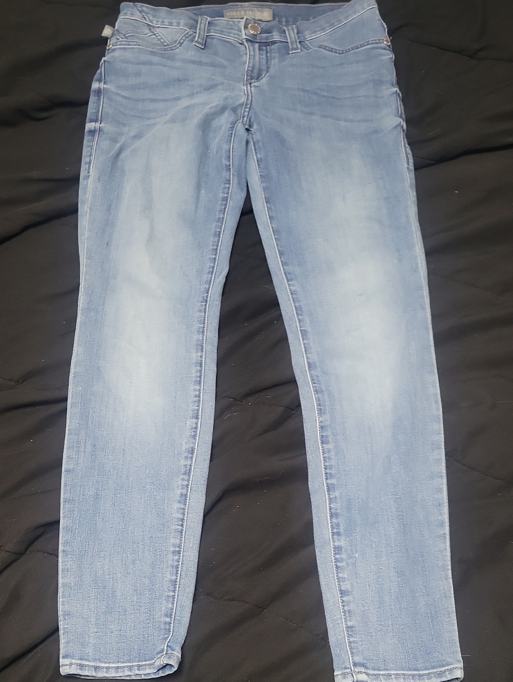 Rock & Republic Size 30* Kassandra Blue Jeans Studded Rivets Back Pockets